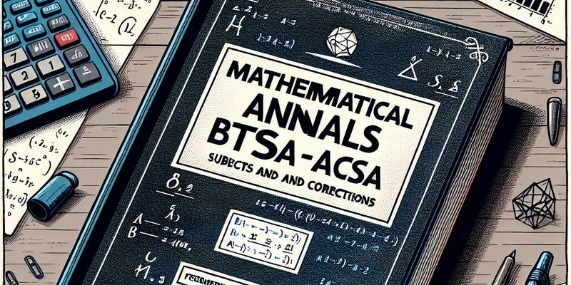 Annales Mathématiques BTSA ACSAGRI (Ex-ACSE) : Sujets et Corrigés